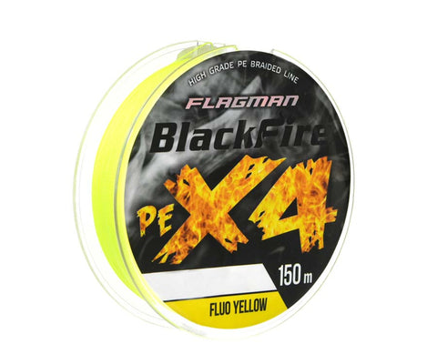 Flagman BlackFire PE X-4 150m Fluorescerende Gul 0,06mm