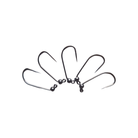 4 modhageløse kroge med wolframperle, 3 mm, Hends Hooks