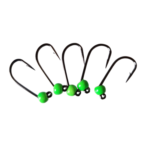 Størrelse 10 med modhager og wolframperle, 3 mm, Hends Hooks