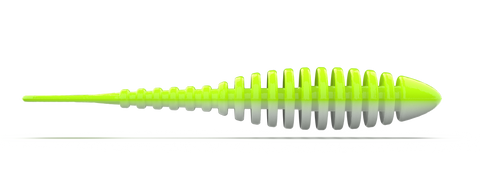 Troutbite Lucky Leech 65mm Hvid/Chatreuse