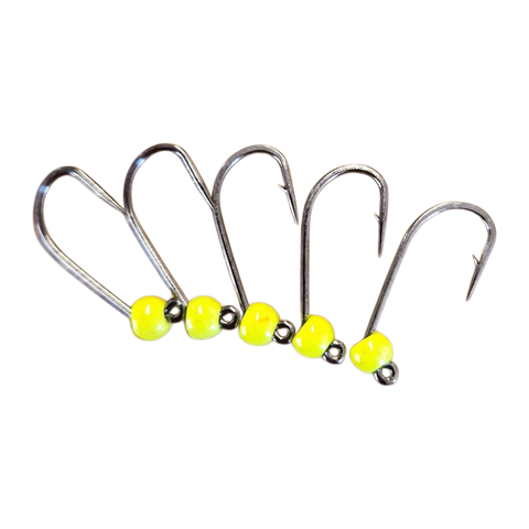 Størrelse 10 med modhager og wolframperle, 3 mm, Hends Hooks