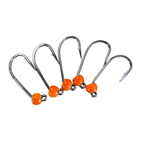 Størrelse 10 med modhager og wolframperle, 3 mm, Hends Hooks