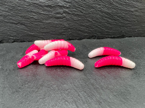 Lille banan 25mm lyserød/hvid 