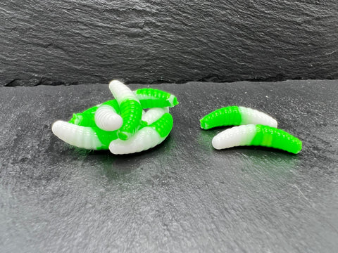 Lille banan 25mm hvid/grøn 