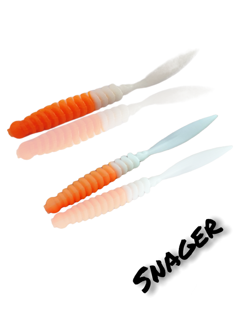 Trout Rocker Snager 65mm Orange Fluorescerende/Hvid