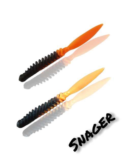 Trout Rocker Snager 65mm Sort/Orange Fluorescerende