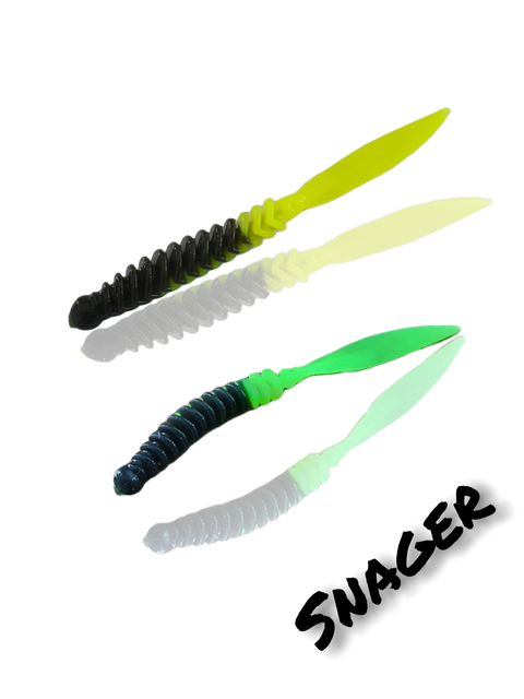 Trout Rocker Snager 65mm Sort/Fluorescerende Gul