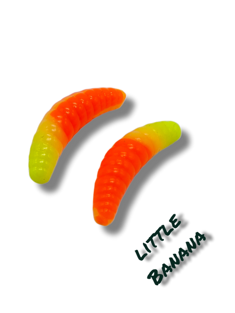 lille banan 25mm orange/gul fluorescerende