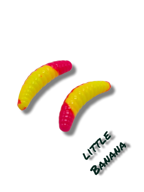 lille banan 25mm lyserød/gul fluorescerende