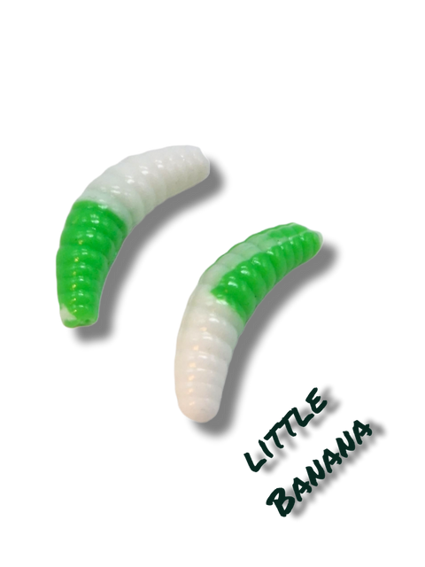 lille banan 25mm grøn/hvid fluorescerende