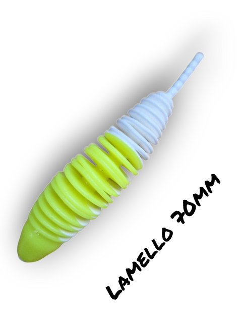 Trout Rocker Lamello 70mm Mix Gul/Hvid